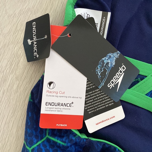 Speedo Racing Cut Endurance Swimming Suit - Picture 4 of 7